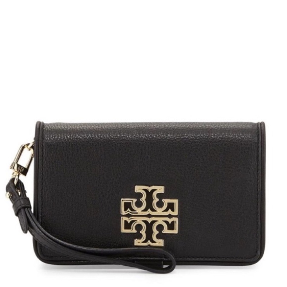 TORY BURCH Britten Wristlet Wallet, Black